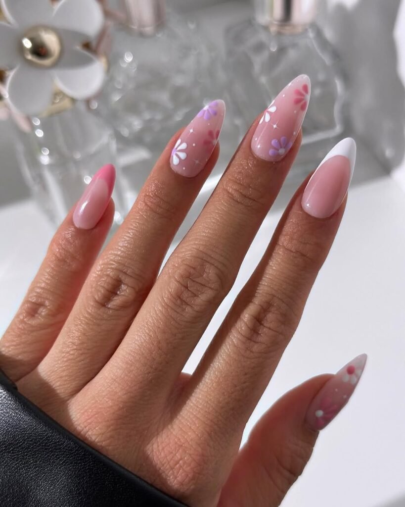 Spring Floral Jelly Nails