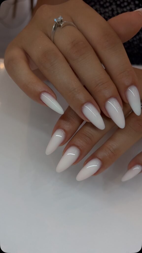 Elegant French milky - pink nails